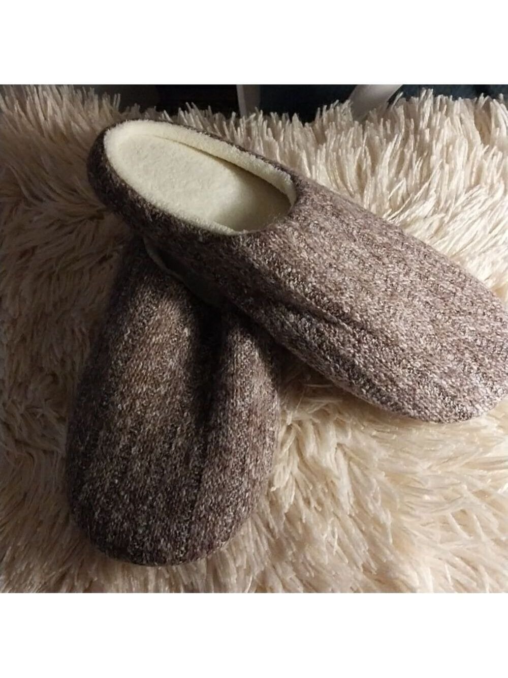 NWOT Men's Cotton Knitted Anti-Slip On House Slippers     Size XL